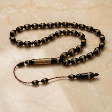 Pirinç işlemeli Kuka Ağacı 33 lü Tespih