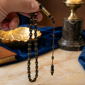 Pirinç işlemeli Kuka Ağacı 33 lü Tespih