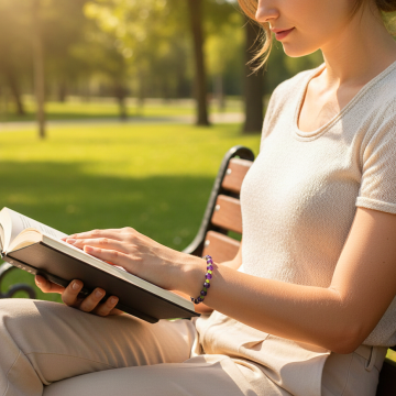 Ametist ve Yeşim Taşı Gümüş Bileklik