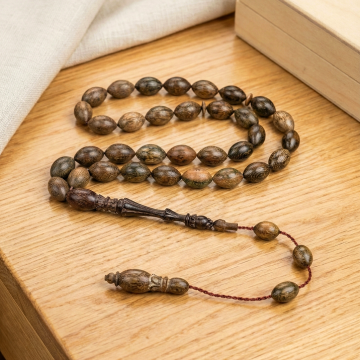 Arpa Kesim Kokulu İşlemeli Pelesenk Ağacı Tesbih