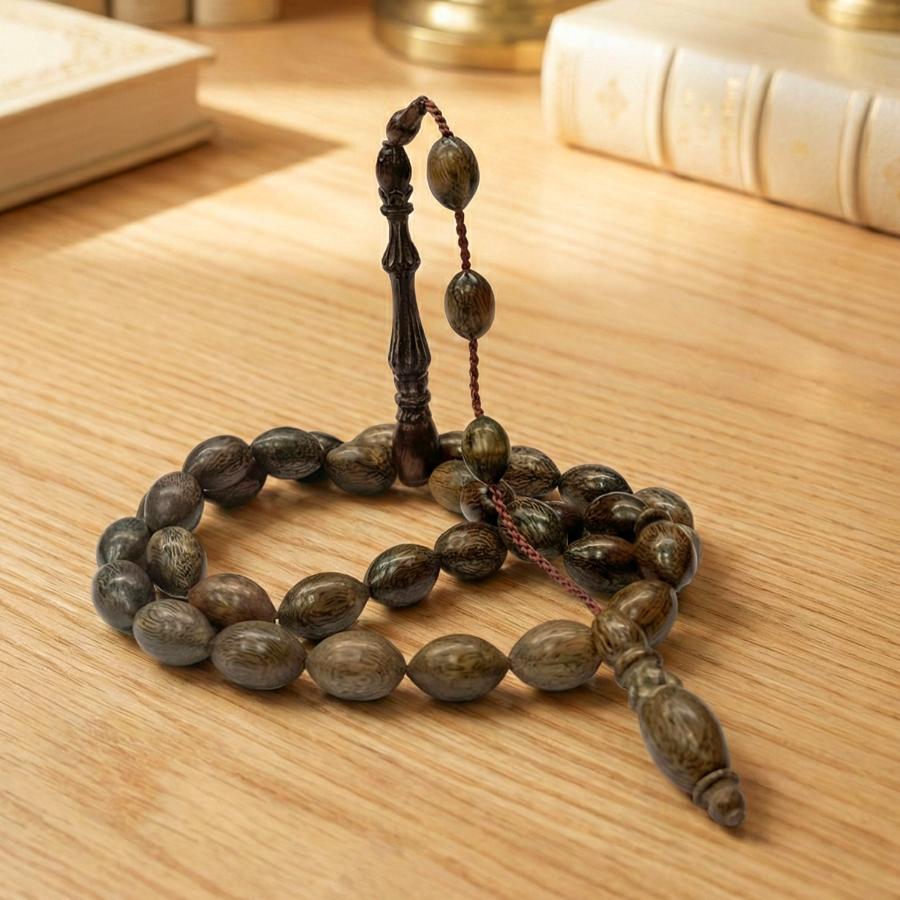 Arpa Kesim Kokulu İşlemeli Pelesenk Ağacı Tesbih