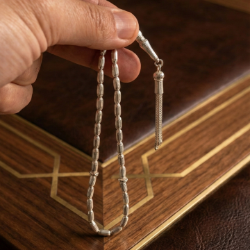 Kapsül Kesim 33 lük Gümüş Tesbih