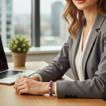 Lepidolit Doğal Taş Bileklik