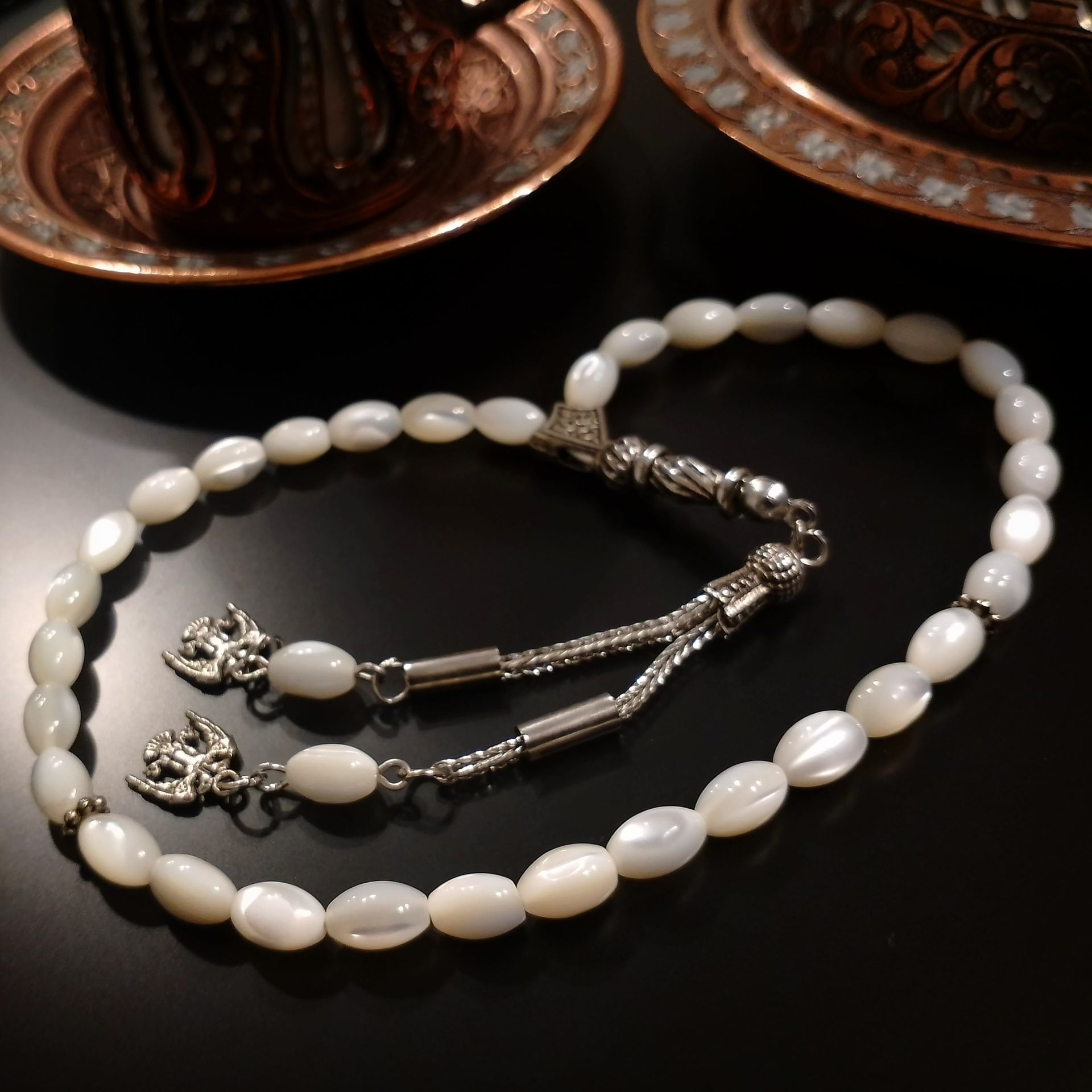 Arpa Kesim Beyaz Sedef Tesbih