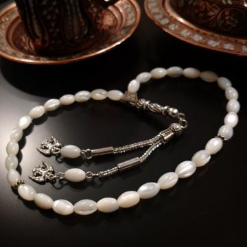 Arpa Kesim Beyaz Sedef Tesbih