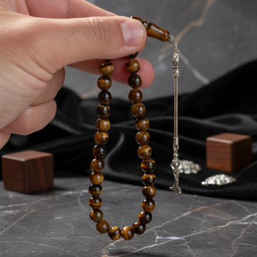 Küre Kesim Kaplangözü 33 lük Gümüş Tesbih