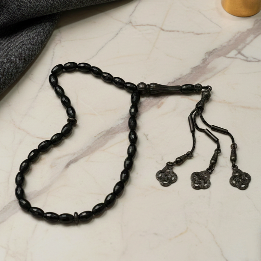 Faset Arpa Kesim Oniks Taşı 33 lük Tesbih