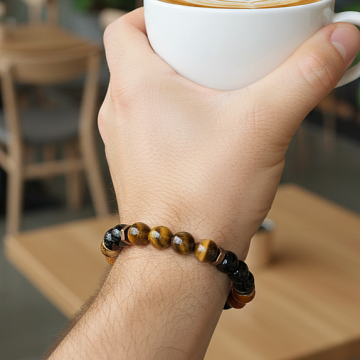 Kaplangözü Akik ve Hematit Doğal Taş Bileklik