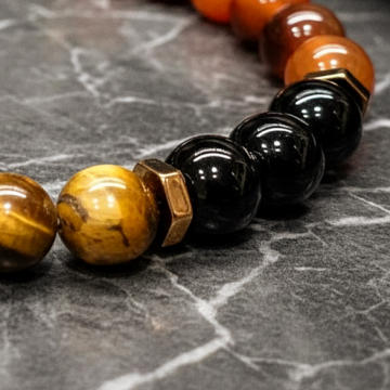 Kaplangözü Akik ve Hematit Doğal Taş Bileklik