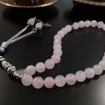 Pembe Kuvars Taşlı Tesbih