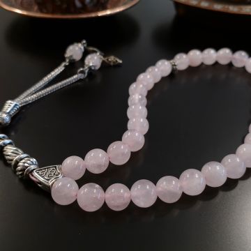 Pembe Kuvars Taşlı Tesbih