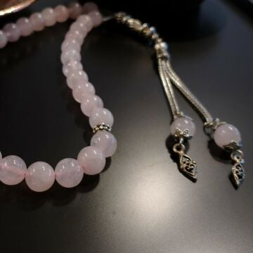 Pembe Kuvars Taşlı Tesbih