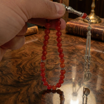 Küre Kesim Akik Taşı 33 lük Doğal Taş Tesbih