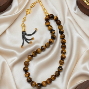 Faset Kesim Kaplangözü Doğal Taş 33 lük Tesbih