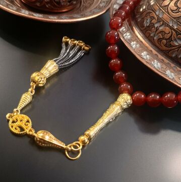 Küre Kesim Akik Taşlı Tesbih