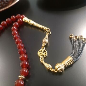 Küre Kesim Akik Taşlı Tesbih