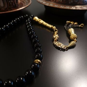 Küre Kesim Oniks Taşlı Tesbih