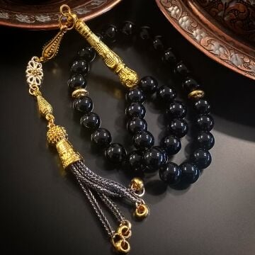 Küre Kesim Oniks Taşlı Tesbih