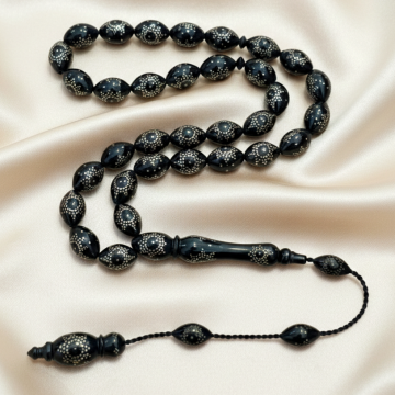 Gümüş İşlemeli 33 lük Kuka Tesbih