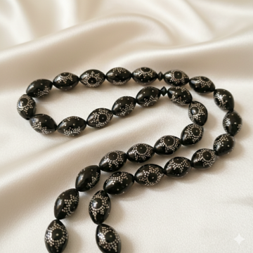 Gümüş İşlemeli 33 lük Kuka Tesbih