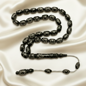 Gümüş İşlemeli 33 lük Kuka Tesbih