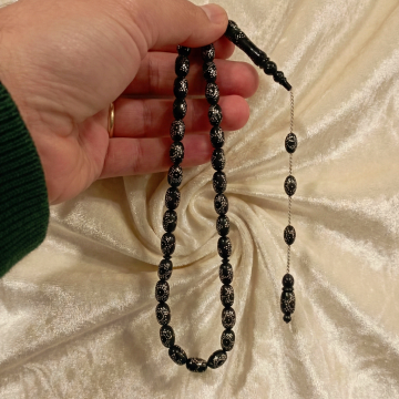 Gümüş İşlemeli 33 lük Kuka Tesbih