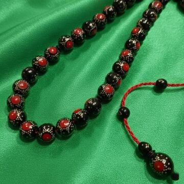 Gümüş İşlemeli 33 lük Kuka Tesbih