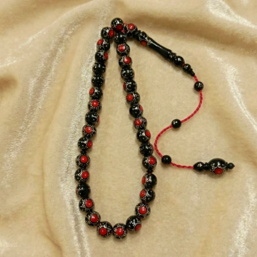 Gümüş İşlemeli 33 lük Kuka Tesbih