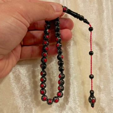 Gümüş İşlemeli 33 lük Kuka Tesbih