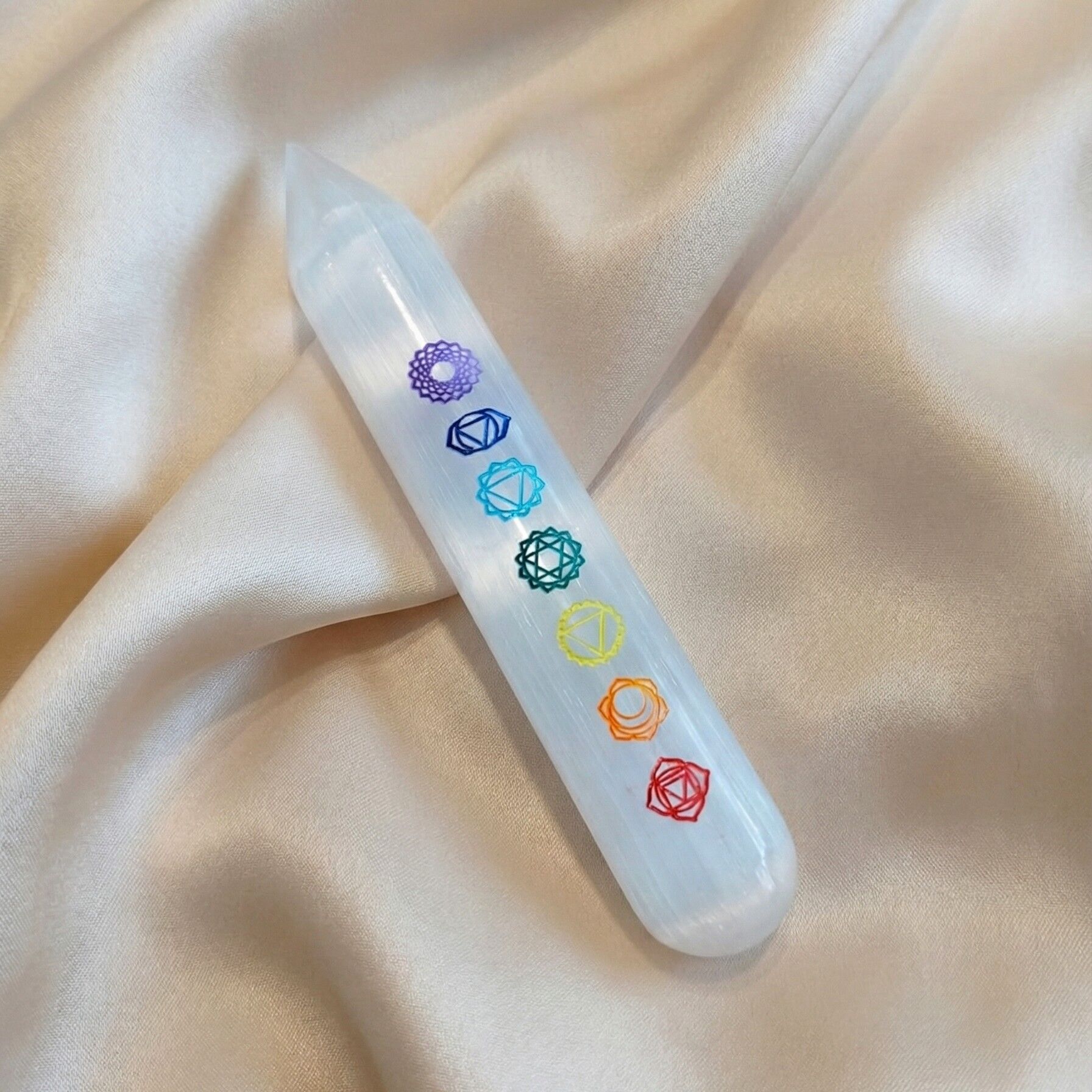 Selenit Taşı Kalem | Çakra Temalı