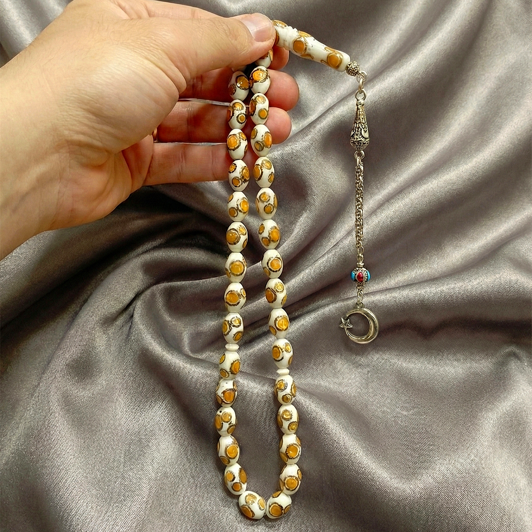 Beyzi Kesim Mineli Kemik 33 lük Tesbih