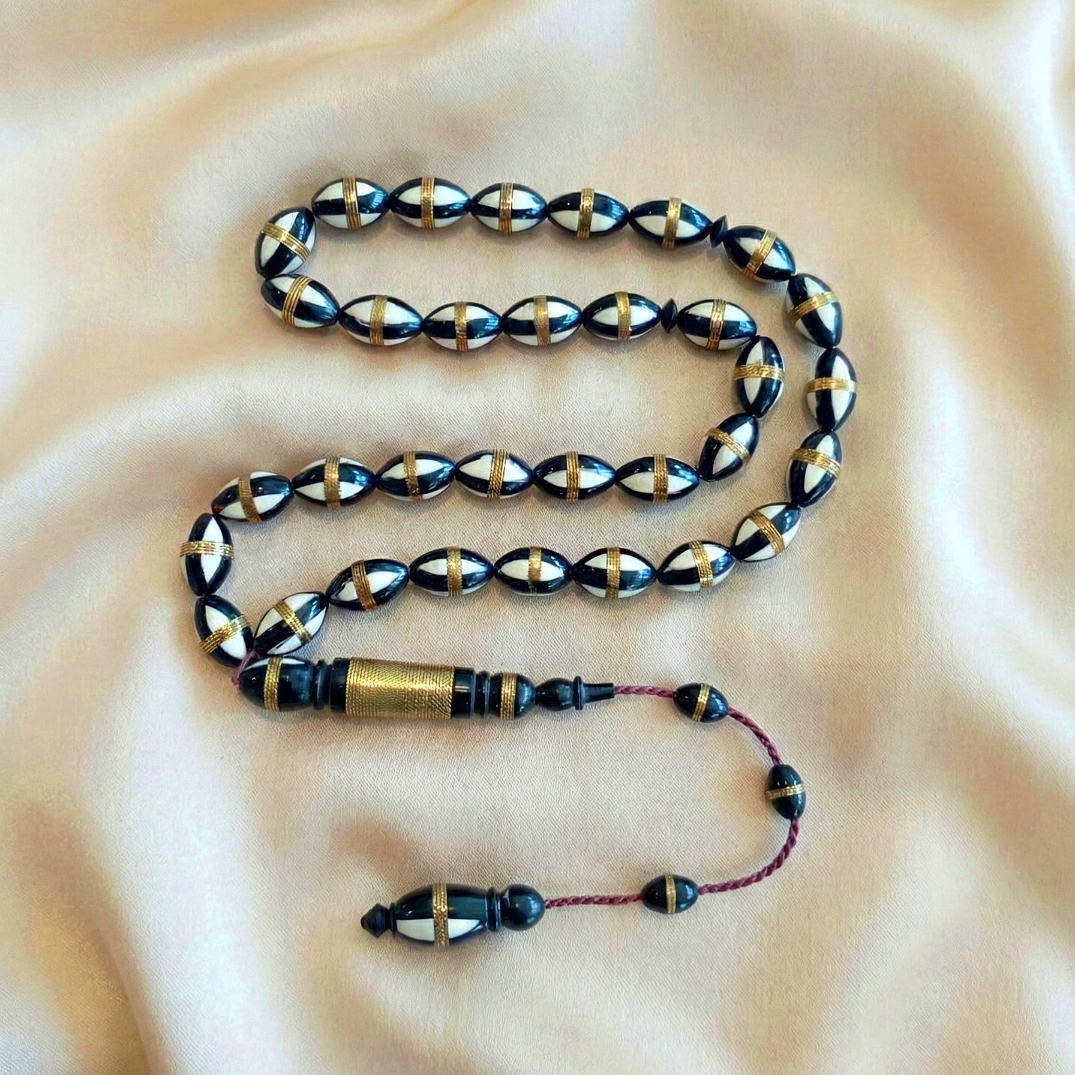 Pirinç işlemeli Kuka Ağacı 33 lü Tespih