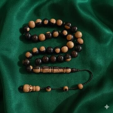 Küre Kesim Benekli Abanoz Ağacı 33 lük Tesbih