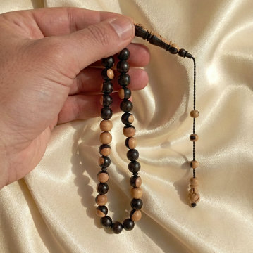 Küre Kesim Benekli Abanoz Ağacı 33 lük Tesbih