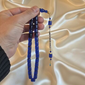 Kapsül Kesim Sıkma Ateş 33 lük Lacivert Tesbih