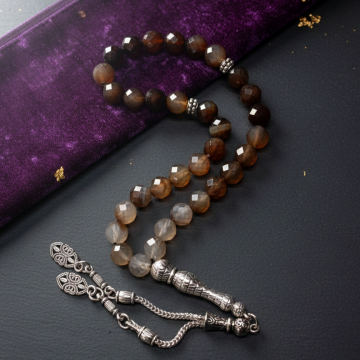 Faset Kesim 33 lük Akik Taşı Tesbih