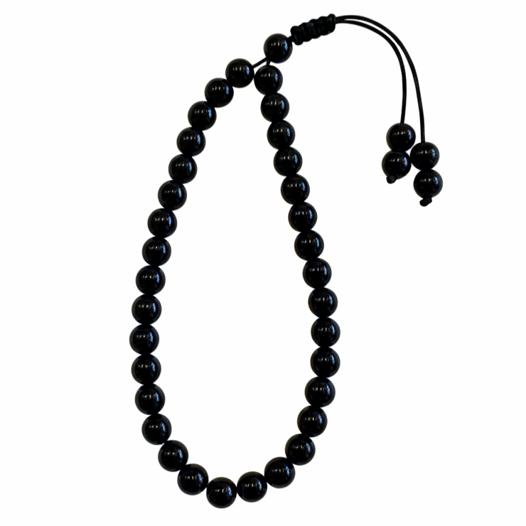 6mm Küre Kesim Oniks 33'lük Bilek Boy Tesbih