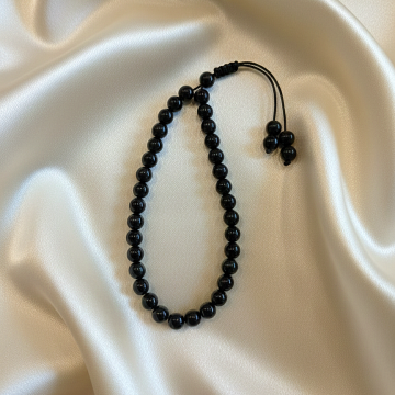 6mm Küre Kesim Oniks 33'lük Bilek Tesbihi