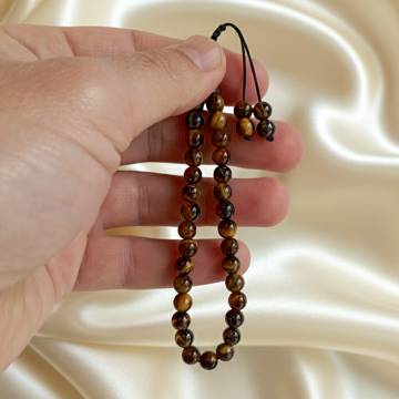 6mm Küre Kesim Kaplangözü 33'lük Bilek Boy Tesbih