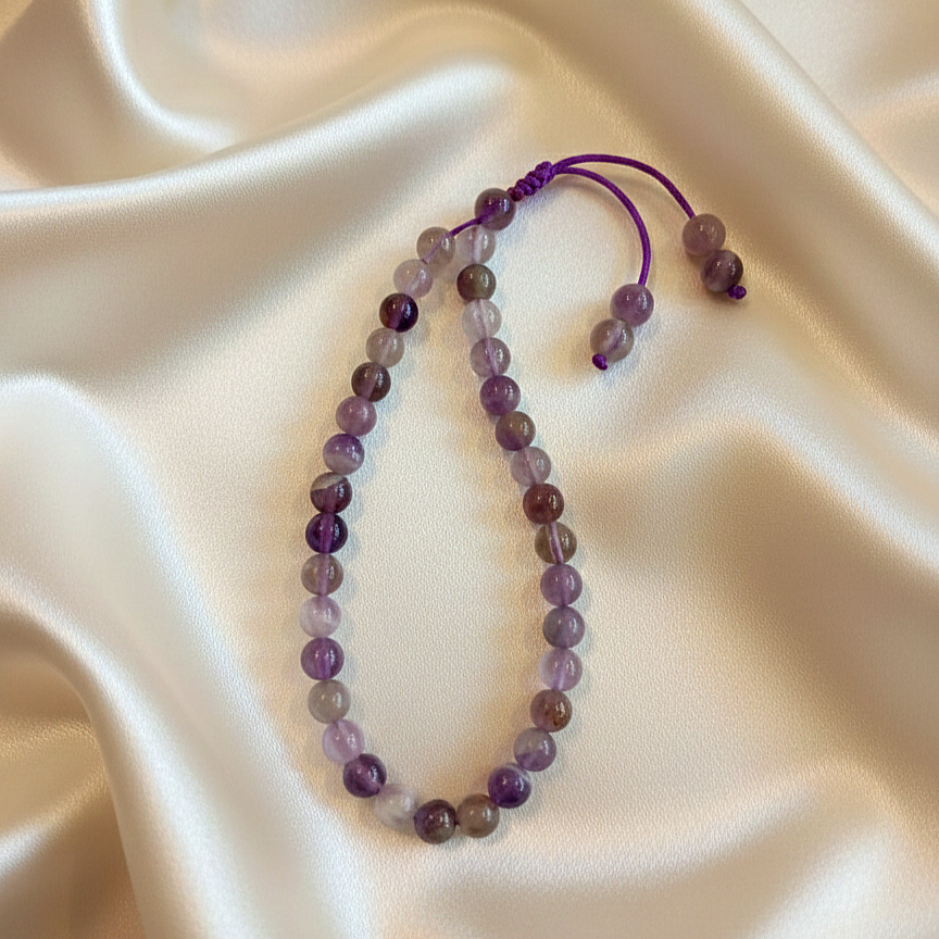 6mm Küre Kesim Ametist 33'lük Bilek Tesbihi