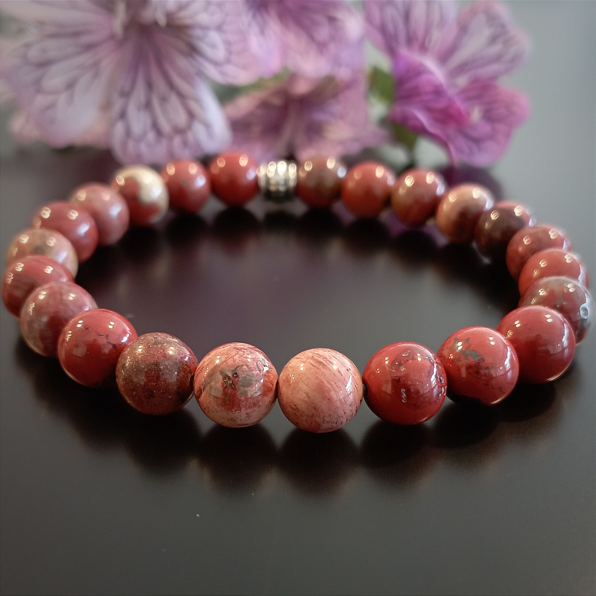 Kırmızı Jasper Doğal Taş Bileklik