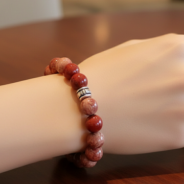 Kırmızı Jasper Doğal Taş Bileklik