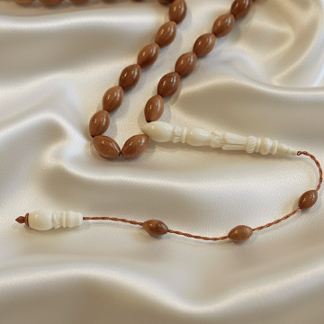 Arpa Kesim Kuka ve İşlemeli Kemik 33 lük Tesbih