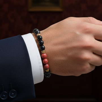 Kök Çakra Doğal Taş Bileklik - Topraklanma ve Denge Temalı