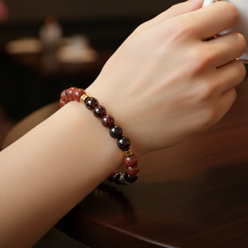 Kök Çakra Doğal Taş Bileklik - Topraklanma ve Denge Temalı