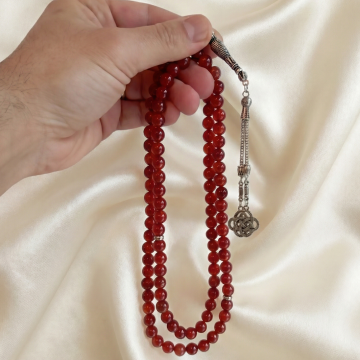 Dua ve Namaz Tesbihi 99 luk Küre Kesim Akik