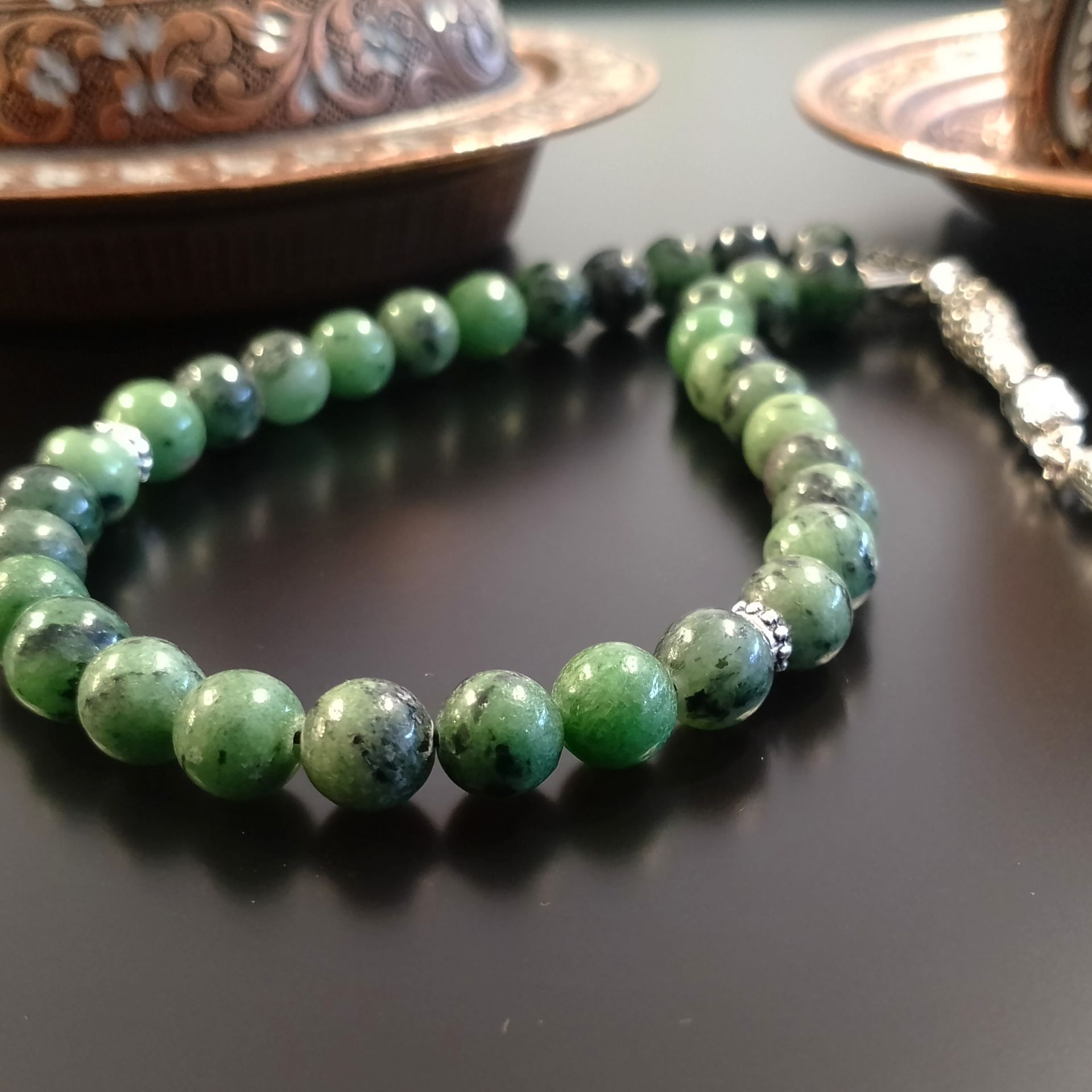 Rubizoit (Anyolit) Taşlı Tesbih