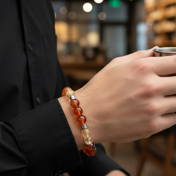 Sakral Çakra Doğal Taş Bileklik - Yaratıcılık, Güç ve İlham Temalı