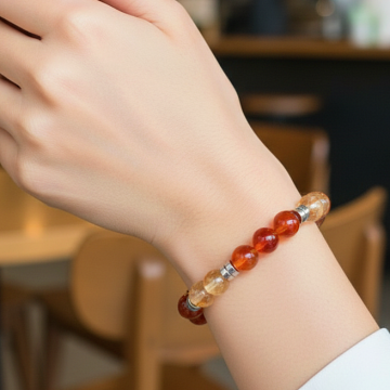 Sakral Çakra Doğal Taş Bileklik - Yaratıcılık, Güç ve İlham Temalı - Çakra Bilekliği