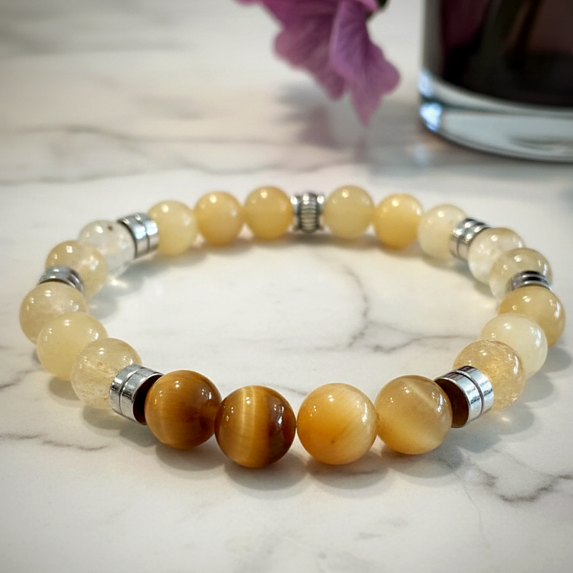 Solar Pleksus (Güneş Sinirağı) Çakra Bilekliği - Spiritüel & Enerji Dengeleyici Temalı